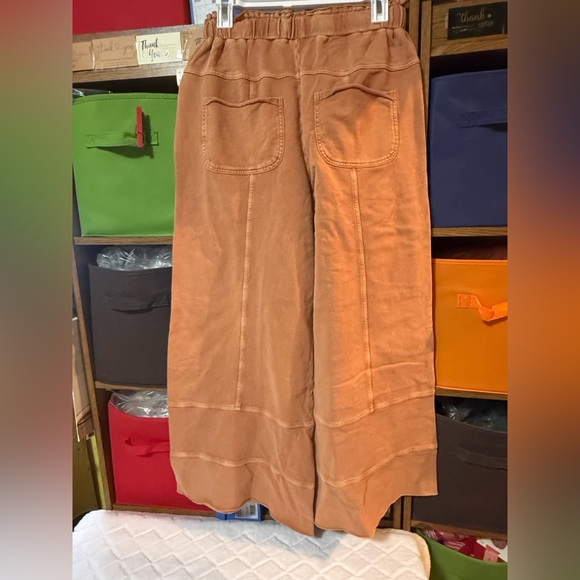 Easel Wide Leg Pants in Rust - Picture 16 of 16